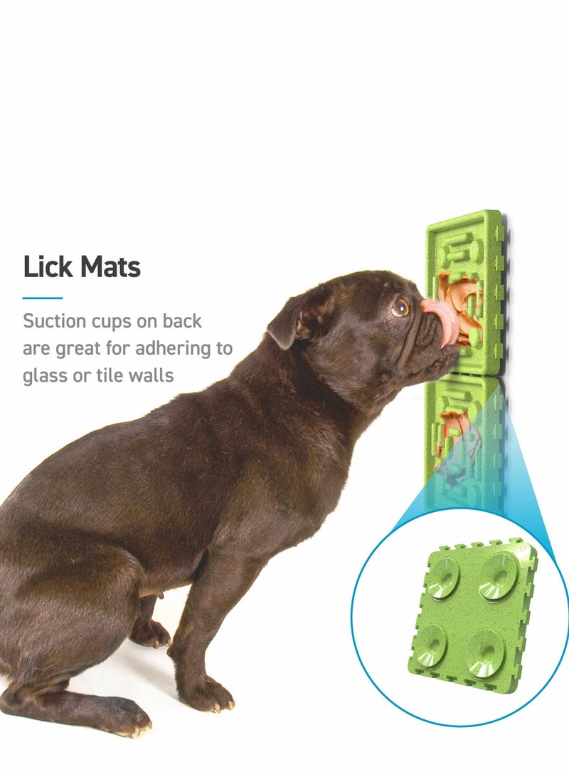 Excefore Slow Feeding Mat, Tray, Slow Feeder Dog Bowls, Food Mat for Dog, Dog Lick Pad Anxiety Relief Feeding Mat with Suction, Multicolor, 5.9’’x5.9’’x2.9’’ - Image 4