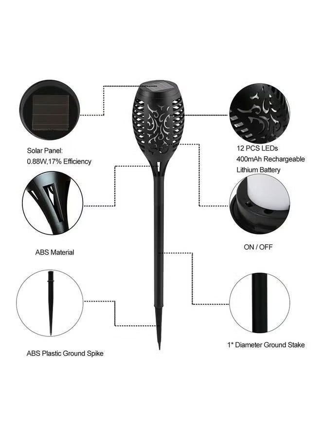 4-بيس ليد الشمسية حديقة ضوء أسود - Image 3