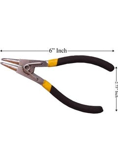 Visko Visko 217 Circlip Plier Length 6 inch External Straight Cutting player Cutting plier Pliers Pliers for Home Player Tools Combination plier Pliers for electrical Work Black Household Appliance 6 Inches Multicolor  - Image 2