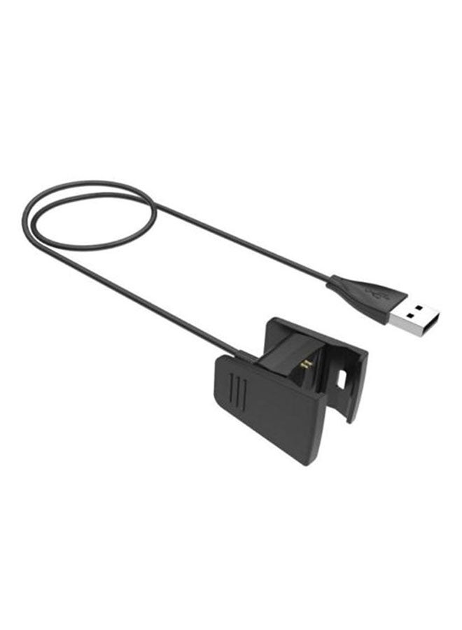 NIBEMINENT USB Charging Cable Standard Wall Car Charger Cord For Fitbit Charge 2 Charge2 Bracelet Black 