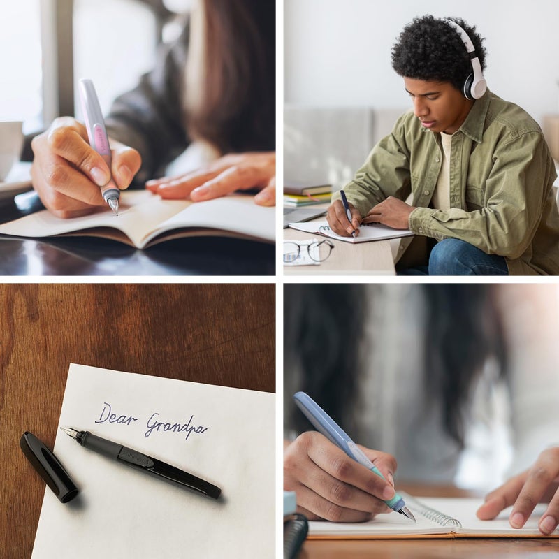 Schneider Ray 168211 Fountain Pen Right-Handed with Standard Ink Cartridge Royal Blue Flora - Image 3