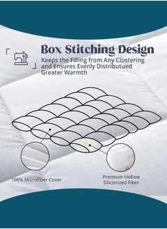 Arabest Duvet,Luxury King Size Duvet 220x240cm - Hotel Collection Comforter with 8 Anchor Loops, 250GSM Microfiber Filling & Breathtaking Velvet Cover | All Season Temperature Balancing Quilt  - Image 4