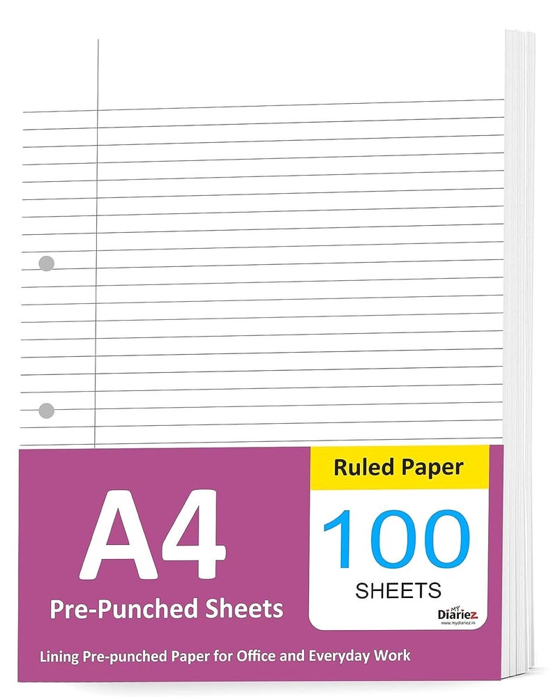 RUSH NOTE BOOKS Rush both side ruled sheets a4 size bundle 100 sheets | Project Paper A4 Size | Assignment sheets A4 Size | Assignment paper | 100 gsm A4 Sheets (Pack of 100 Sheets) - Image 5