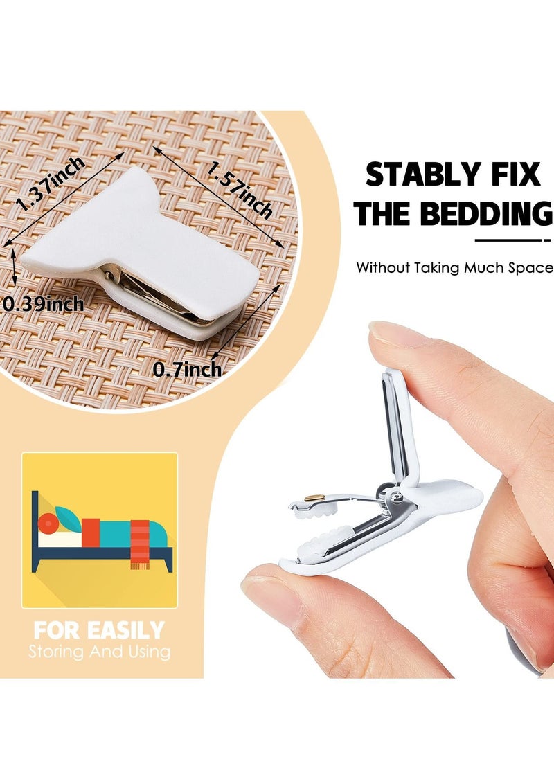 Y&D - 24pcs Padded Comforter Clips Duvet White Blanket Fasteners to Secure Bedding for Preventing Comforters From Shifting Inside Cover, Sweet Sleeping - Image 1
