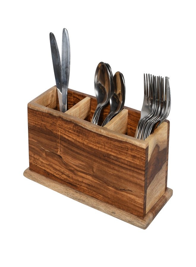 Woodee Cutlery Rack | Wooden Spoon, Fork | Cutlery Holder Stand for Kitchen Dinning - Image 1