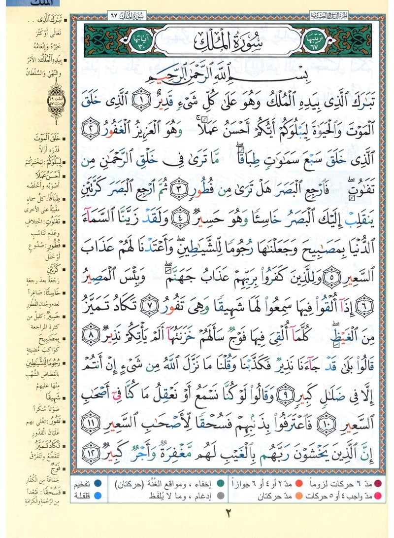 مصحف التجويد من القران الكريم من جزء عم الى جزء تبارك مقاس وسط 17*24(علبة تحتوي على10حبات) - Image 3