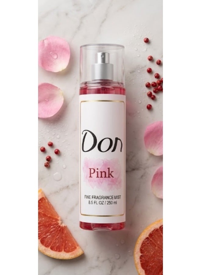 دون بينك (Don Pink) – معطر رذاذ ناعم ومنعش للجسم بعبير أنثوي ساحر – 250 مل - Image 4