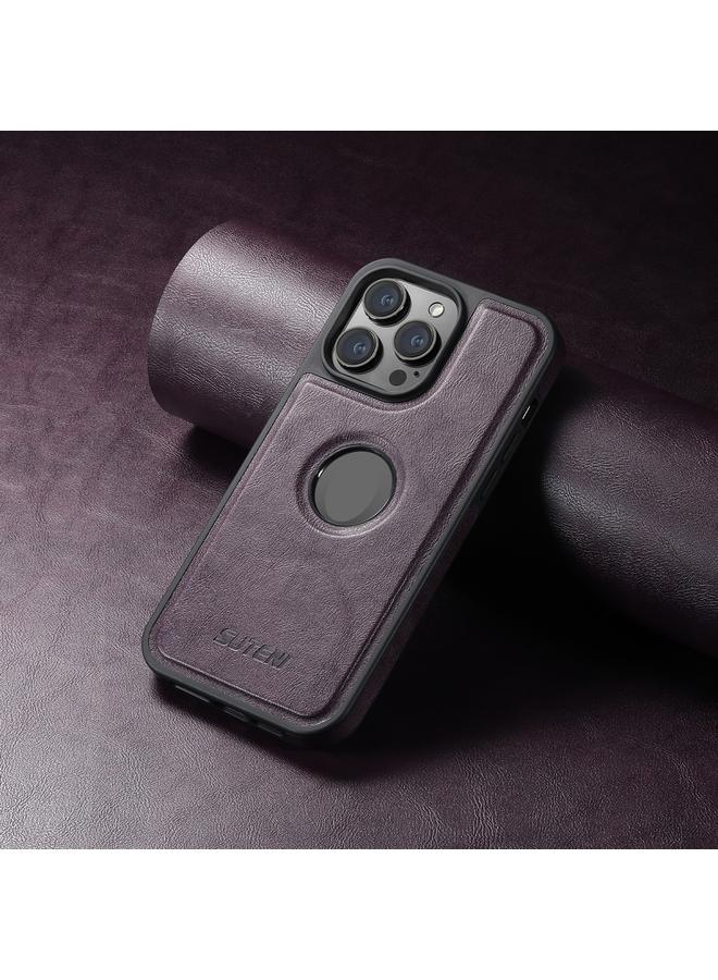 Suteni Case For iPhone 14 G1 Magsafe Leather Back Phone Case - Image 2