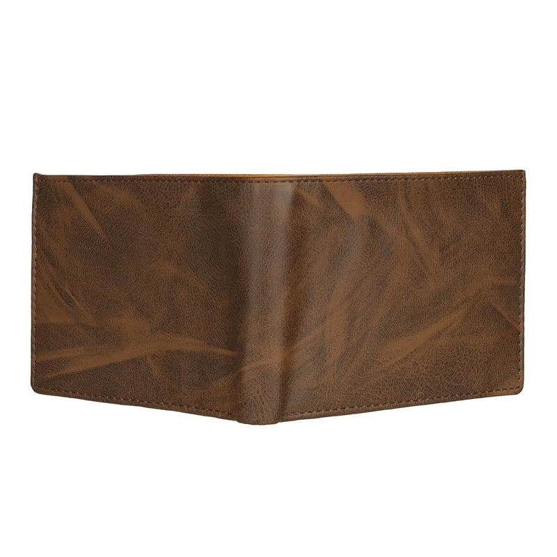 SAMTROH Double Zipper Pu Leather Wallet for Men | 3 Card Slots | 2 Secret Compartments | 2 Currency Compartments | 1 Coin & Zip Pocket (Brown in Tan) - Image 3