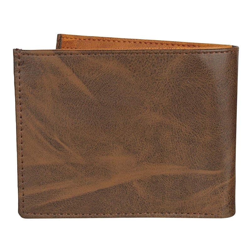 SAMTROH Double Zipper Pu Leather Wallet for Men | 3 Card Slots | 2 Secret Compartments | 2 Currency Compartments | 1 Coin & Zip Pocket (Brown in Tan) - Image 4
