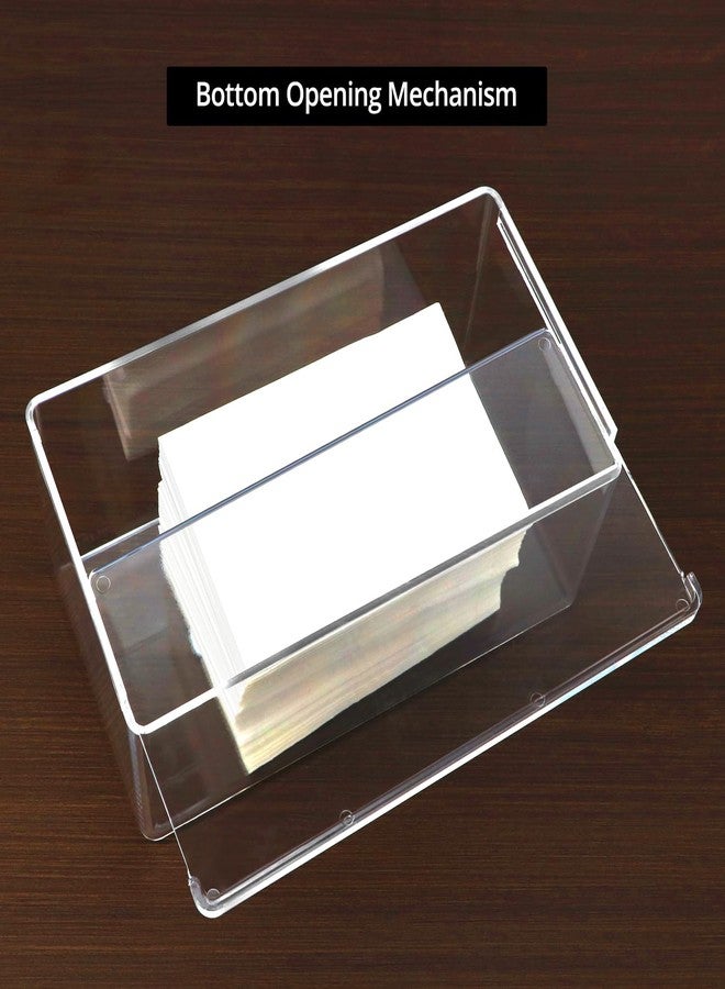 QWORK Acrylic Tissue Box Holder 10.2"x5.5"x4.3" - Clear Rectangular Organizer for Bathroom, Bedroom & Office, 2 Pack - Image 4