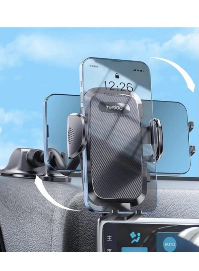 C140 Windshield / Dashboard Flexible Adjustable Arm Gooseneck Car Suction Cup Mobile Phone Holder Stand Bracket. - Image 2