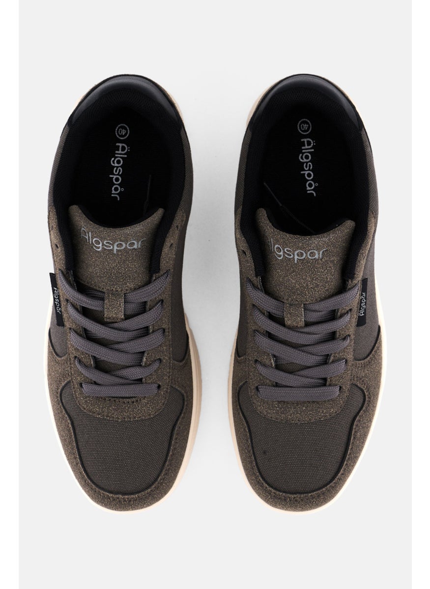 Algspar Men Brand Logo Lace Up Shoes, Dark Grey  - Image 3