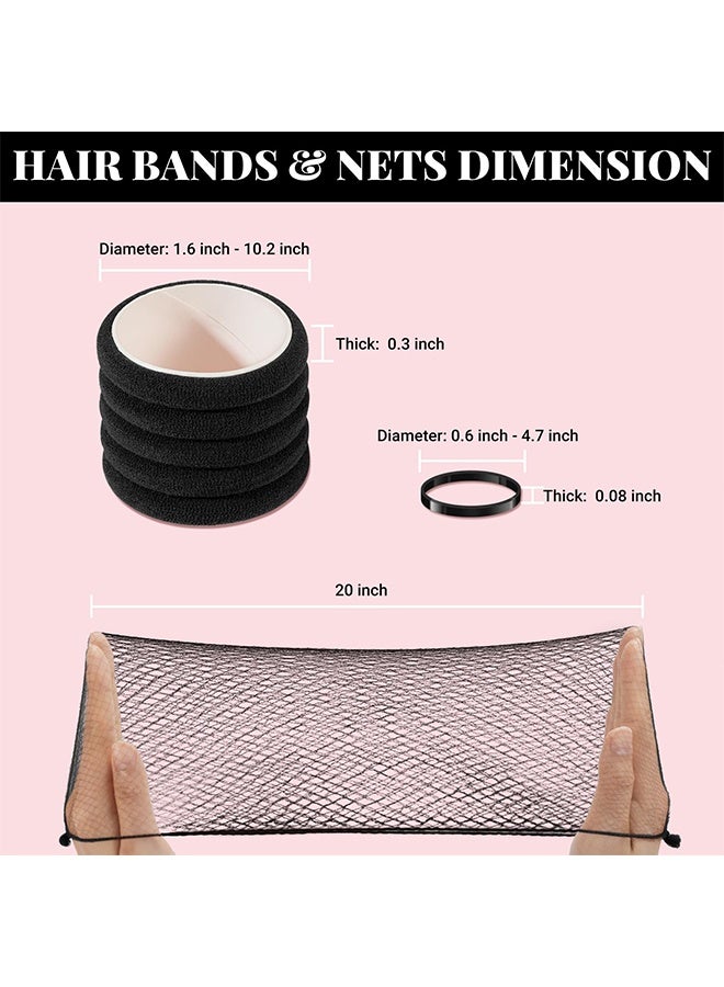 MXN 415 Pcs Hair Pins Kit with Case Box - 200 Pcs U Shaped Pins & Elastic Hair Ties, Long Hair Bobby Pins for Daily Styling and Hair Design, Great for All Hair Types(Black) - Image 2