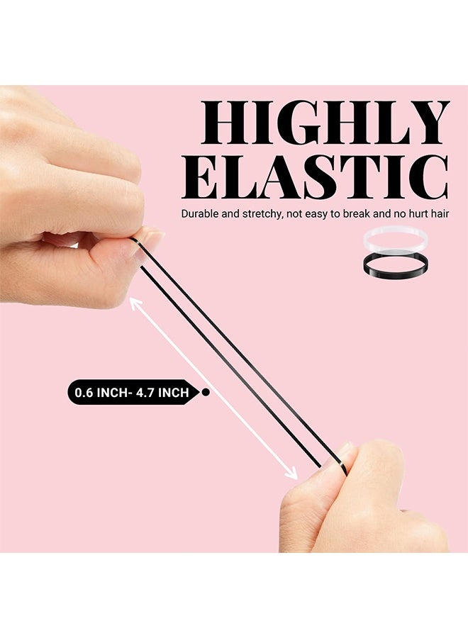 MXN 415 Pcs Hair Pins Kit with Case Box - 200 Pcs U Shaped Pins & Elastic Hair Ties, Long Hair Bobby Pins for Daily Styling and Hair Design, Great for All Hair Types(Black) - Image 4