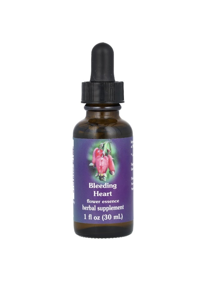 Flower Essence Services خدمات جوهر الزهور، قلب نازف، جوهر زهري، 1 أونصة سائلة (30 مل) - Image 1