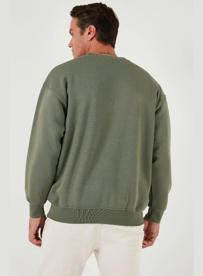 Buratti  Buratti Regular Fit Crew Neck Cotton Furry Soft Raised Sweat Men's SWEAT 5905255 for Men | Best Price UAE