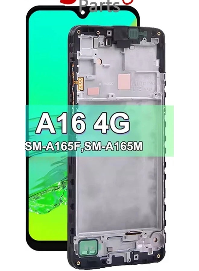 أتش أم سي شاشة عرض LCD بديلة مع إطار لهاتف سامسونج جالاكسي A16 4G SM-A165 - Image 2