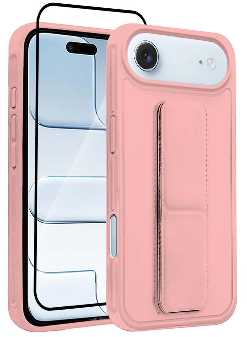 CATANES 2 Packs Premium PU Leather Case for iPhone 17 Air with Stand Function Shockproof and Anti Scratch Finger Grip with 3D Screen Protector - Image 1