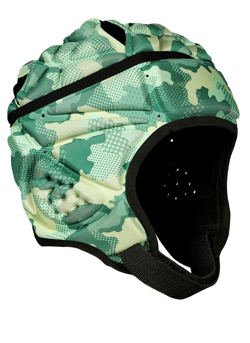 KASTWAVE Rugby Helmet - Soft Padded Headgear 7v7 Flag Football Headguard Soccer Head Protection for Youth Kids Child Adult Size is M, 6 to 11 years old, 48-53cm  - Image 1