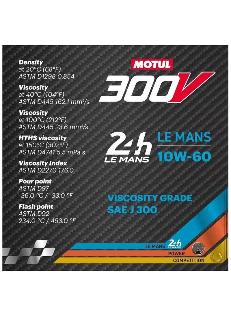 موتول 300ڤ لو مانز 10W-60 - زيت محرك سباق السيارات - زيت صناعي 100% (10x2 لتر) - مستورد من أوروبا  - Image 4