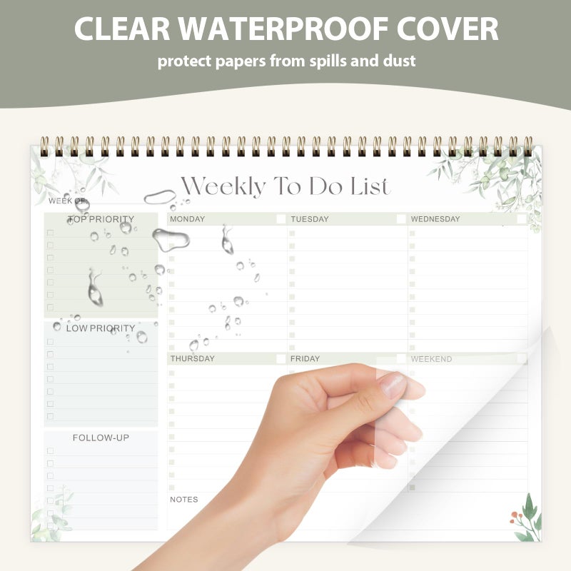 VALOME Weekly To Do List Notepad, Undated Planner with 52 Sheets (8.5''x11''), Desk Weekly Planner for Women & Man, Home School & Work - Image 4