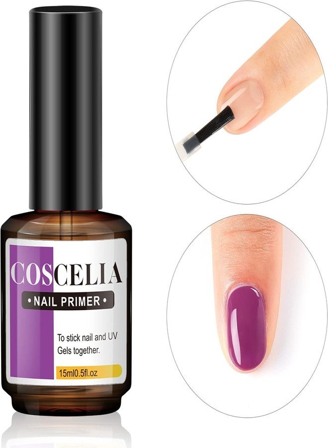 PRO ROOP Nail Primer Natural Nail Prepping Nail Protein Bond for Gel Nail Design Art 0.5fl.oz Fast Dry Superior Bonding Primer Base Manicure Bonder Liquid - Image 3