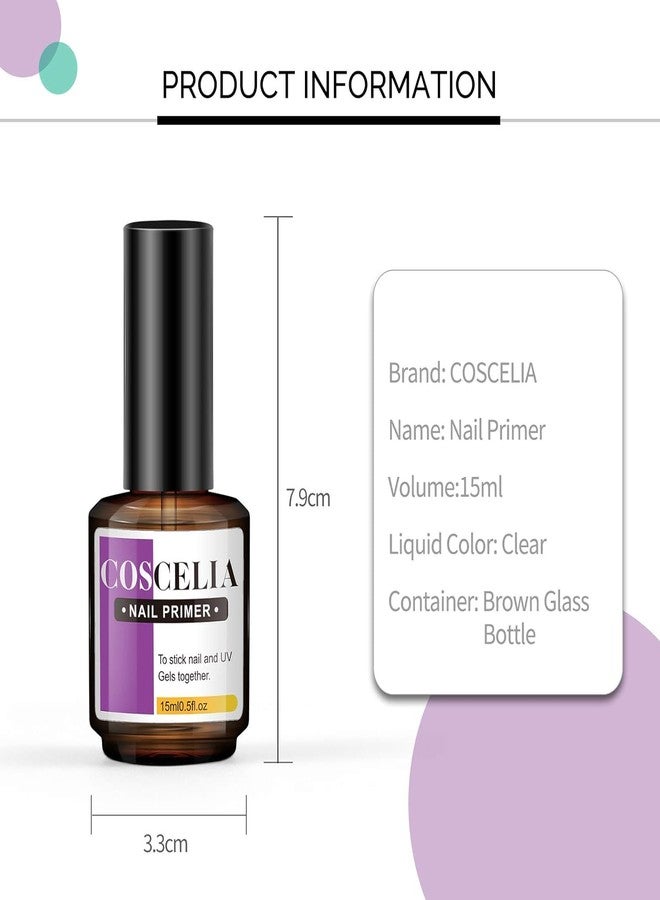 PRO ROOP Nail Primer Natural Nail Prepping Nail Protein Bond for Gel Nail Design Art 0.5fl.oz Fast Dry Superior Bonding Primer Base Manicure Bonder Liquid - Image 5