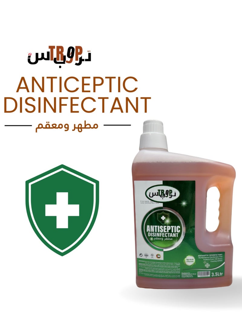 TROPS Antiseptic Disinfectant, Multipurpose Floor and Surface Cleaner, 3.5 L PACK OF 2 - Image 1