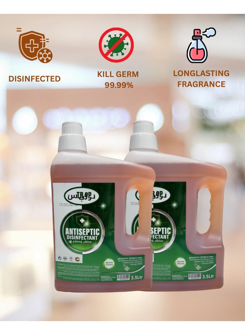 TROPS Antiseptic Disinfectant, Multipurpose Floor and Surface Cleaner, 3.5 L PACK OF 2 - Image 3