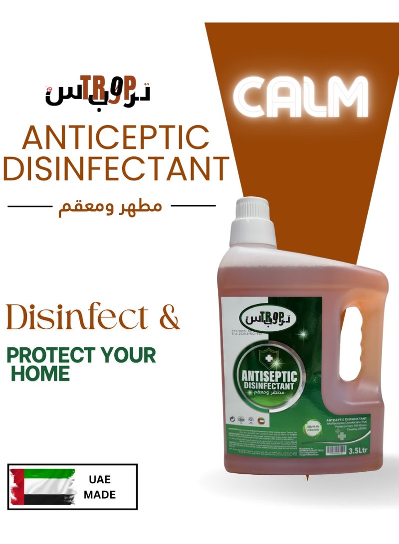 TROPS Antiseptic Disinfectant, Multipurpose Floor and Surface Cleaner, 3.5 L PACK OF 2 - Image 2