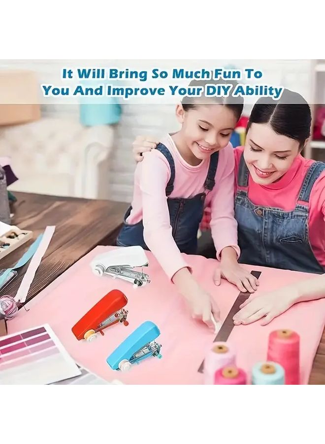 Portable Handheld Mini Sewing Machine Manual Operation Compact Lightweight Random Color - Image 3
