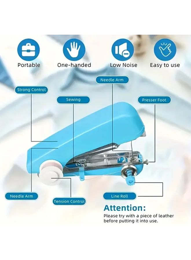 Portable Handheld Mini Sewing Machine Manual Operation Compact Lightweight Random Color - Image 5