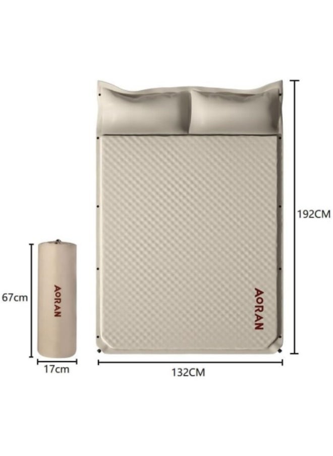 Aoran - Camping Hiking Self-Inflating Sleeping Mats Inflatable Mattress with a Built-in Electric Pump and Storage Bag Durable Inflatable Blow Up Airbed 192*132*4cm - Image 1
