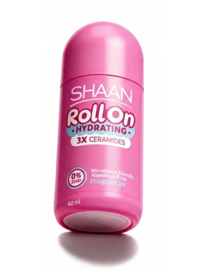 Shaan Roll on Hydrating 3x Ceramides 48H Fragrance Free 60 ml - Image 1