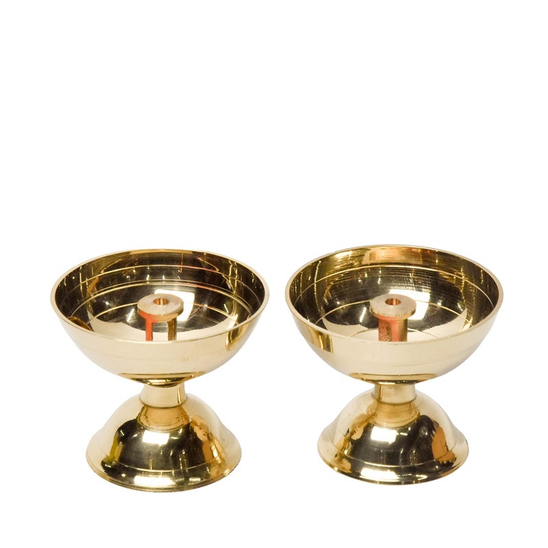 Bhimonee Decor | Pure Brass Nanda Pyali Deep | Traditional Deepak Diya for Pooja and Home Temple Decor | 1.85 Inches | 100 gm - Image 5