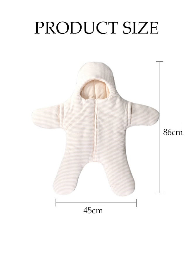 Unisex Baby Sleeping Bag with Feet, Warm Lightweight Sleepsuit Cotton Soft Wearable Blanket, Thicken Cotton Children's Split Leg Sleeping Bag Toddler Sleep Sack with Arms for Baby Boys Girls for All Seasons - Image 2