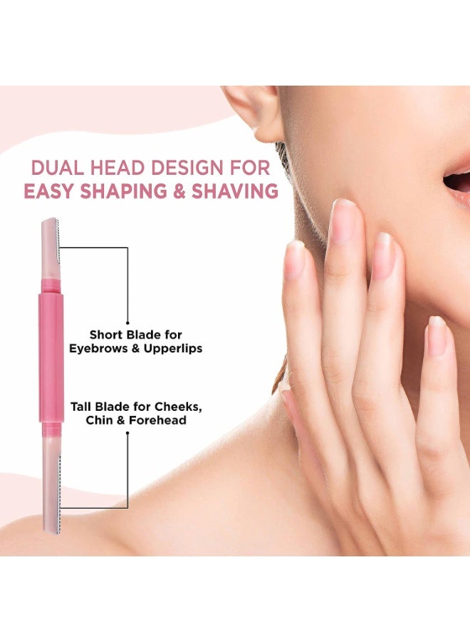 FURR Face & Eyebrow Razor for Women Facial Hair with Dual Blade Head 3N | German Blades | Easy Shaping and Shaving | Reusable Up To 5 Times | Durable and Rust Free Blades - Image 5