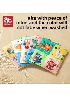 Generic Ebedila Baby Paper Toy Early Education For Newborn Children Over 3 To 6 Months-Color:Traffic Animals-3 Ring Paper-10 Silk Scarves  - Image 4