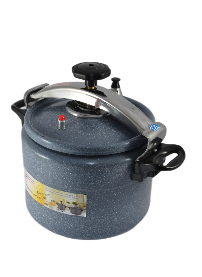Homemaker 28 cm / 12 ltNone Ceramic Coating Aluminium Pressure Cooker with Induction Base - 28cm - 12 Liter Capacity - Grey Grey  - Image 3