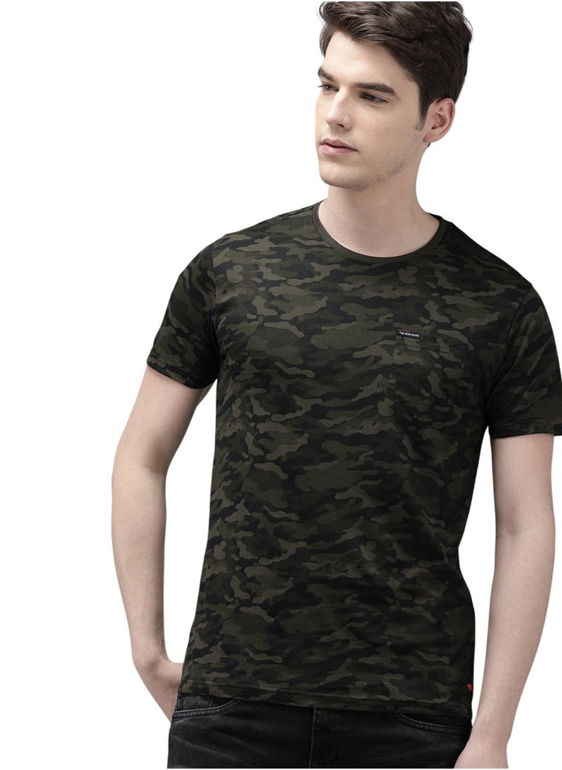 THE BEAR HOUSE Men's Cotton T-Shirt Soft and Breathable Classic Fit Casual Comfortable Everyday Wear Perfect for All Seasons Ideal for Work, Travel, and Leisure Versatile Style  - Image 1