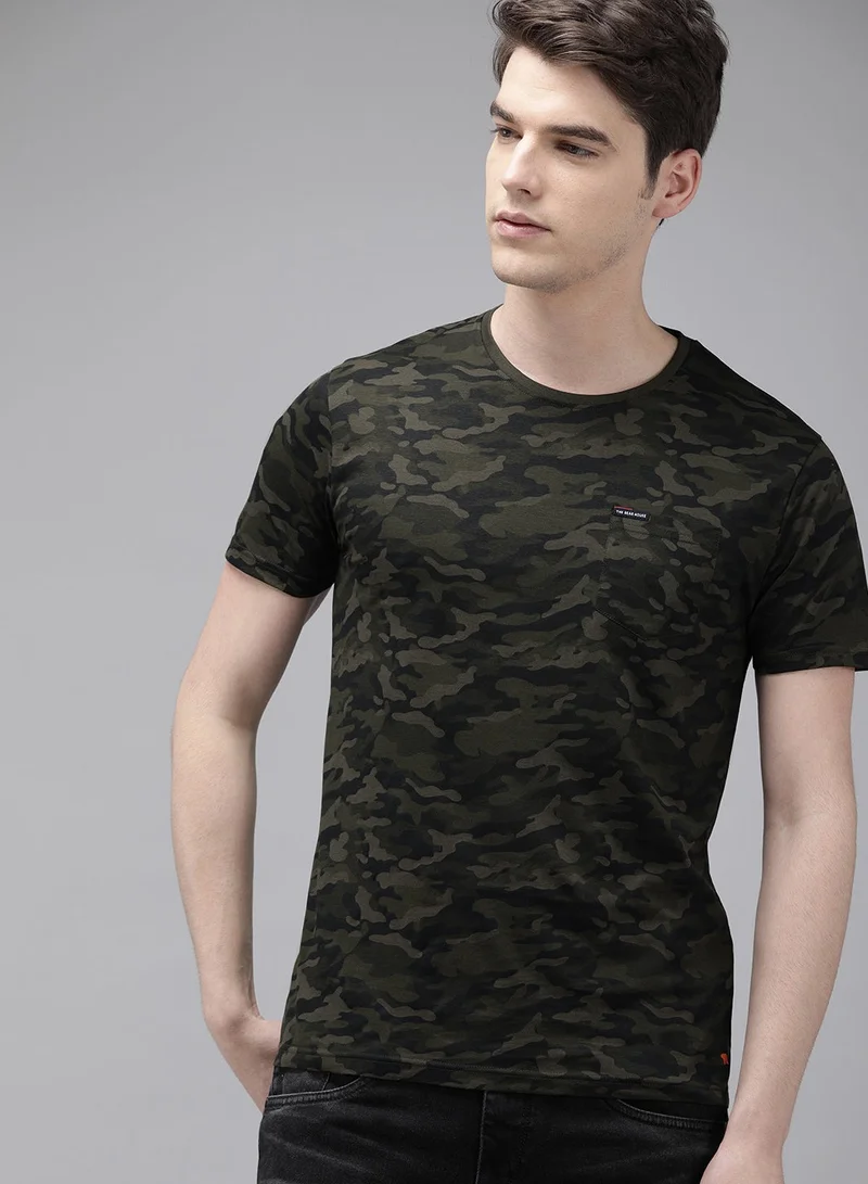 THE BEAR HOUSE Men's Cotton T-Shirt Soft and Breathable Classic Fit Casual Comfortable Everyday Wear Perfect for All Seasons Ideal for Work, Travel, and Leisure Versatile Style