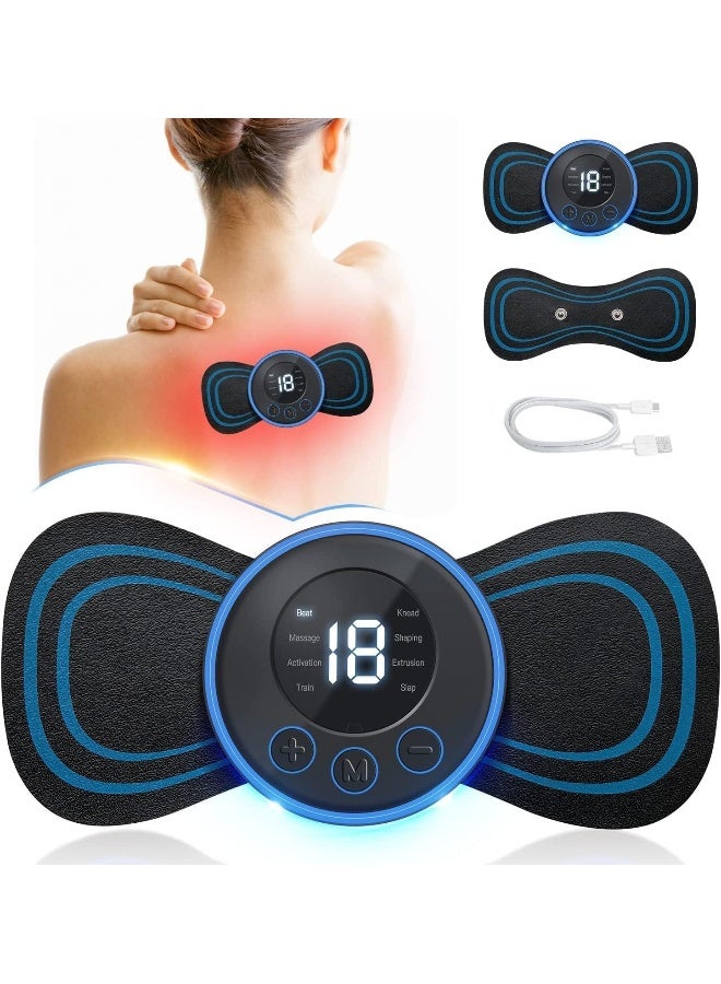 SAFENHAND Mini Neck Massager Pads and 19 Speed Gears, 8 Modes for Pain Relief for Full Body and Relaxation of Arm, Leg, Foot, Shoulder, Waist, Back, Arms, Neck, Waist, Legs (1PC) - Image 1