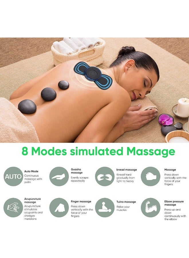 SAFENHAND Mini Neck Massager Pads and 19 Speed Gears, 8 Modes for Pain Relief for Full Body and Relaxation of Arm, Leg, Foot, Shoulder, Waist, Back, Arms, Neck, Waist, Legs (1PC) - Image 4