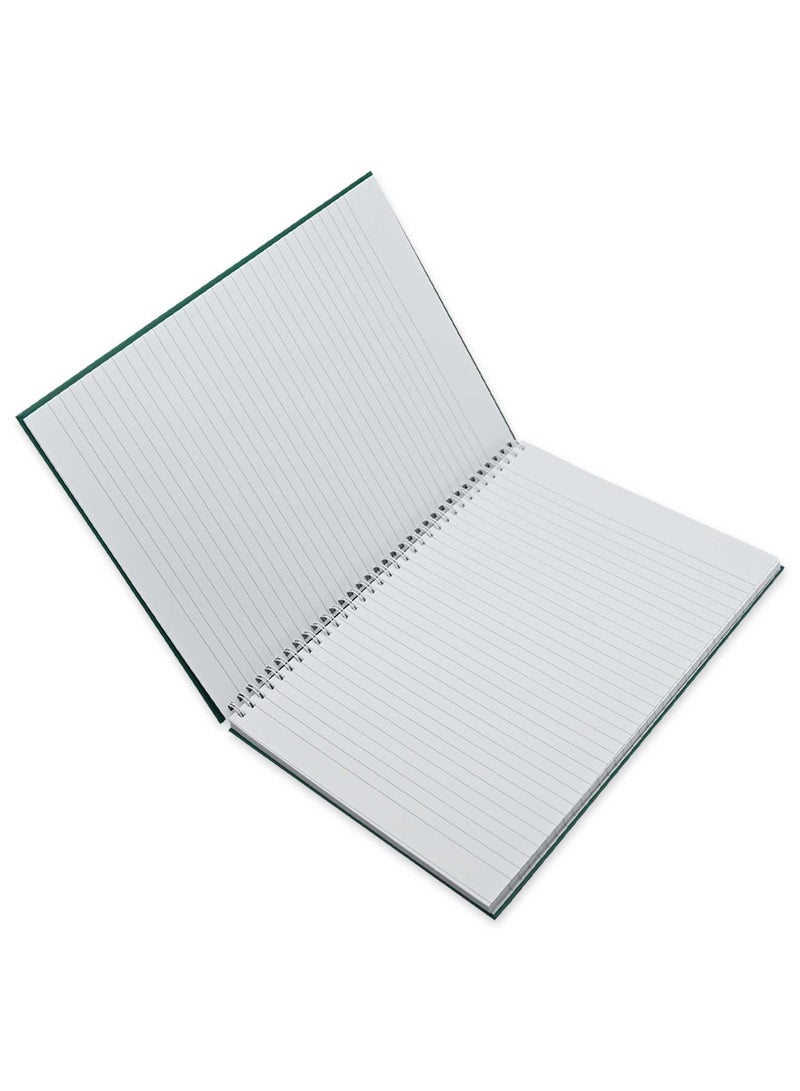 FIS Pack of 5 PP Spiral Hard Cover Note Book A4, Single Line, 100 Sheets, Green -FSNBSA4SLIPPGR - Image 2