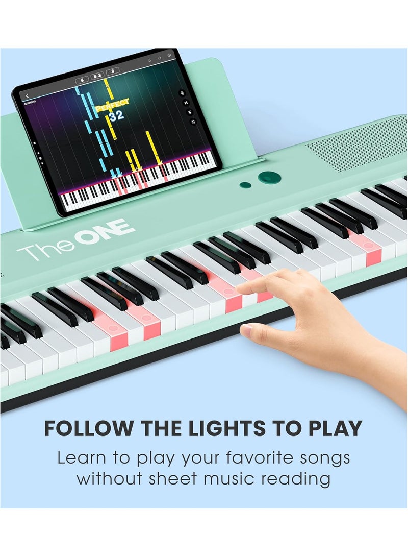 THE ONE The ONE Smart Keyboard COLOR 61 Keys Piano Keyboard, Music Keyboard with 256 Timbres, 64 Polyphony, 4 Speakers, Built-in LED Lights and Free Apps  - Image 2