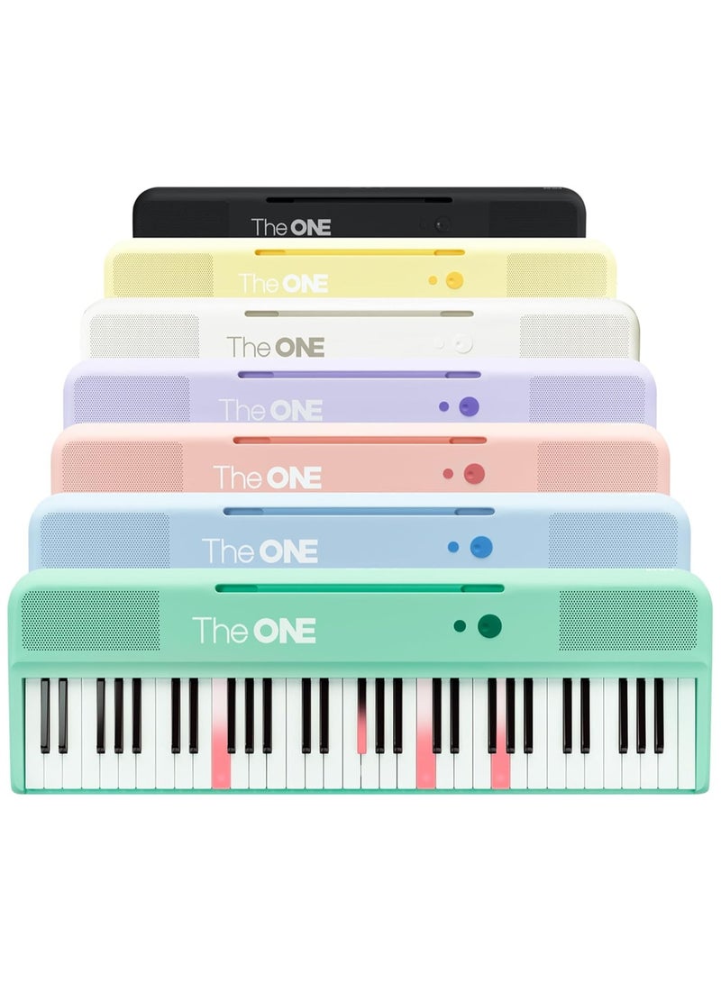 THE ONE The ONE Smart Keyboard COLOR 61 Keys Piano Keyboard, Music Keyboard with 256 Timbres, 64 Polyphony, 4 Speakers, Built-in LED Lights and Free Apps  - Image 1