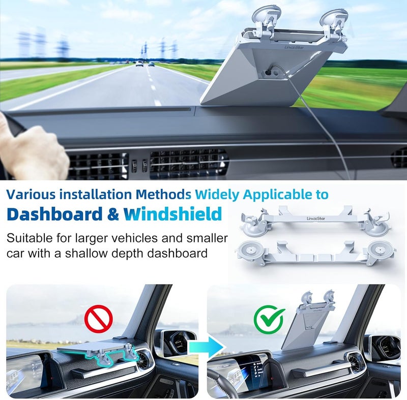 fonken Starlink Mini Car Mount for Dashboard & Windshield, Suitable for Most Vehicles - Image 4