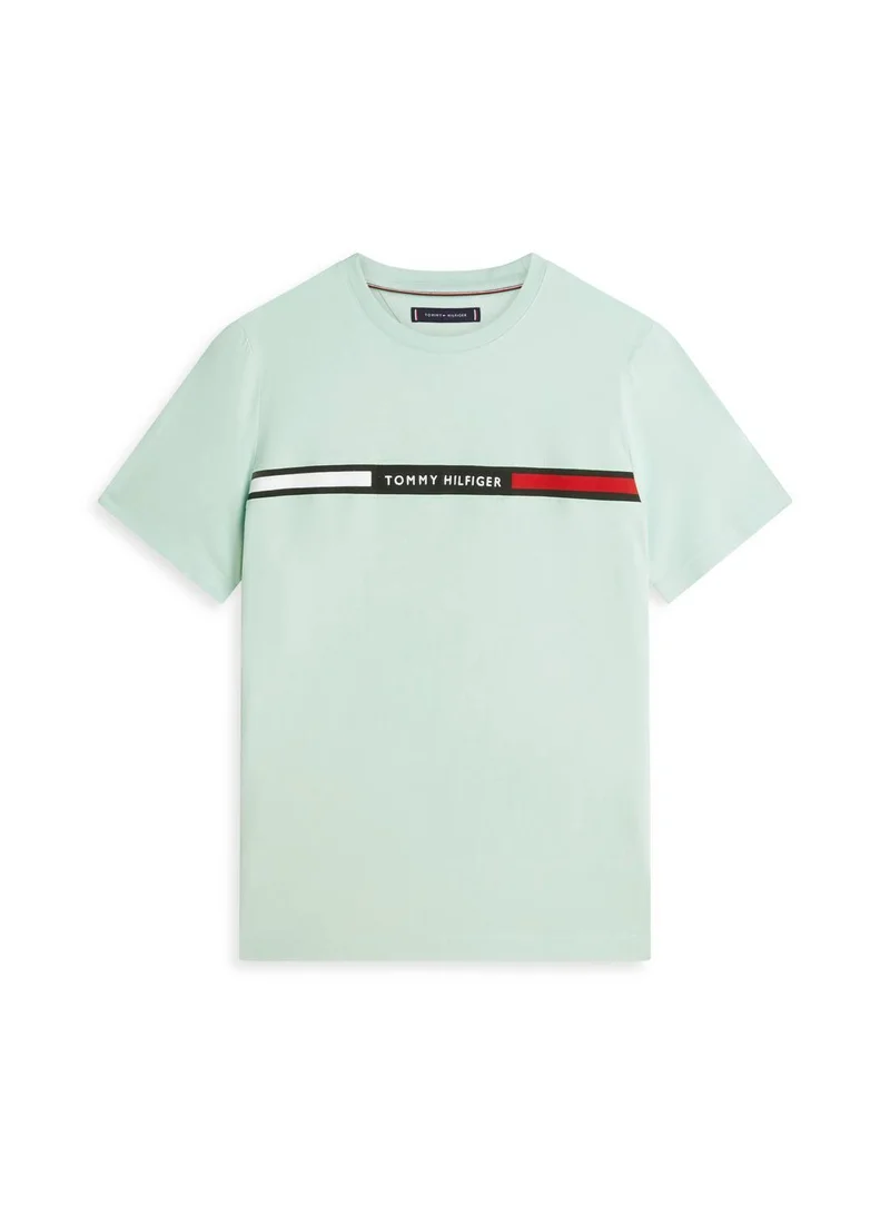 TOMMY HILFIGER  Logo Embroidery Insert Jersey T-Shirt for Men | Best Price UAE