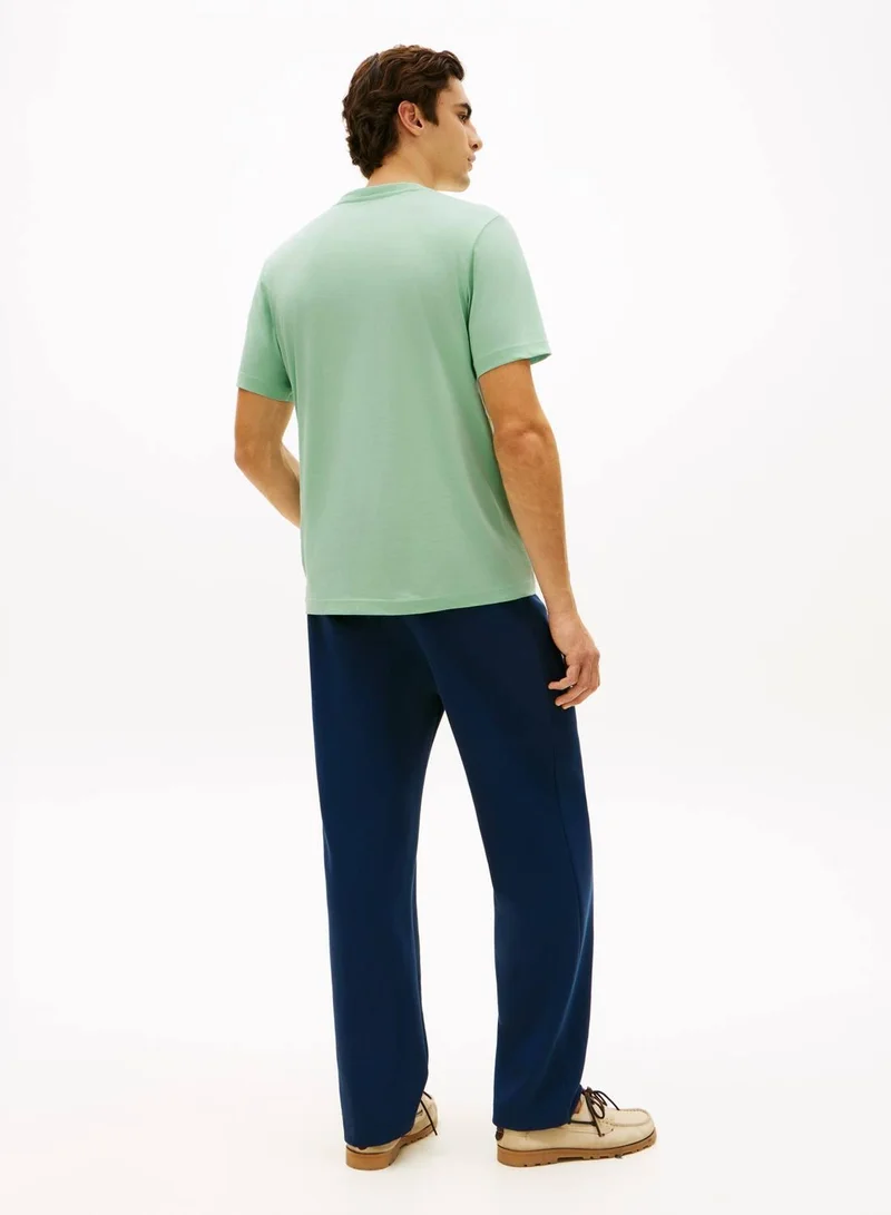 TOMMY HILFIGER  Logo Embroidery Insert Jersey T-Shirt for Men | Best Price UAE
